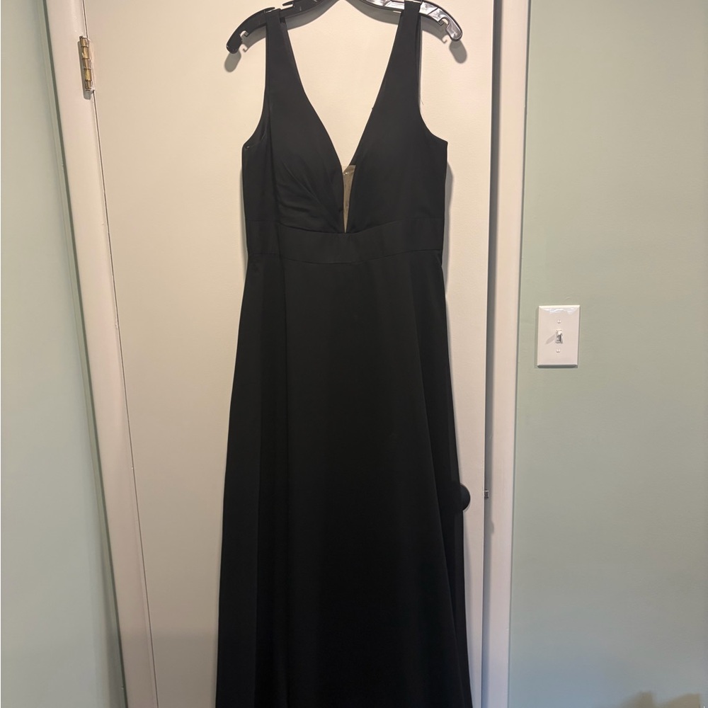 Christina Wu Elegant Black Maxi Dress